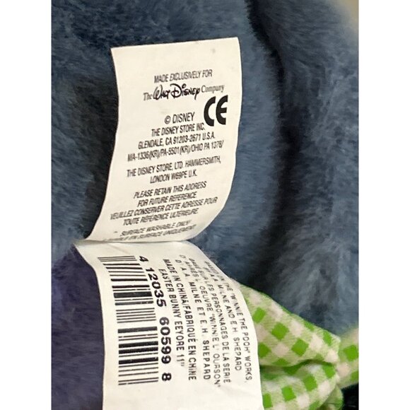 Disney Store Eeyore Bunny Plush With Gingham Bear - Picture 7 of 8